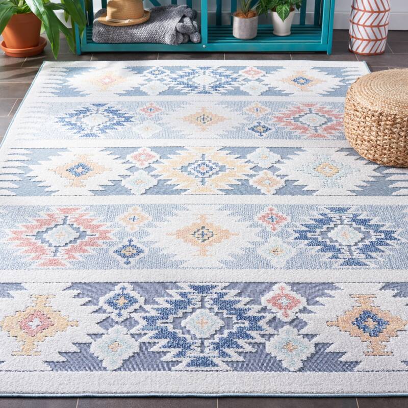 SAFAVIEH Sarasota Yukari Indoor/ Outdoor Waterproof Patio Backyard Rug