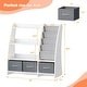 preview thumbnail 2 of 4, White Kids Bookshelf Wood Toy Storage Organizer Cabinet Children Bookcase Toddler Baby Sling Book Rack 3 Cube Bins Sail Boat