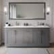 Option Dark Gray / Giotto Quartz Top / Brushed Gold