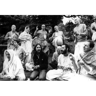 George Harrison singing with a group of Hare Krishna Photo Print ...