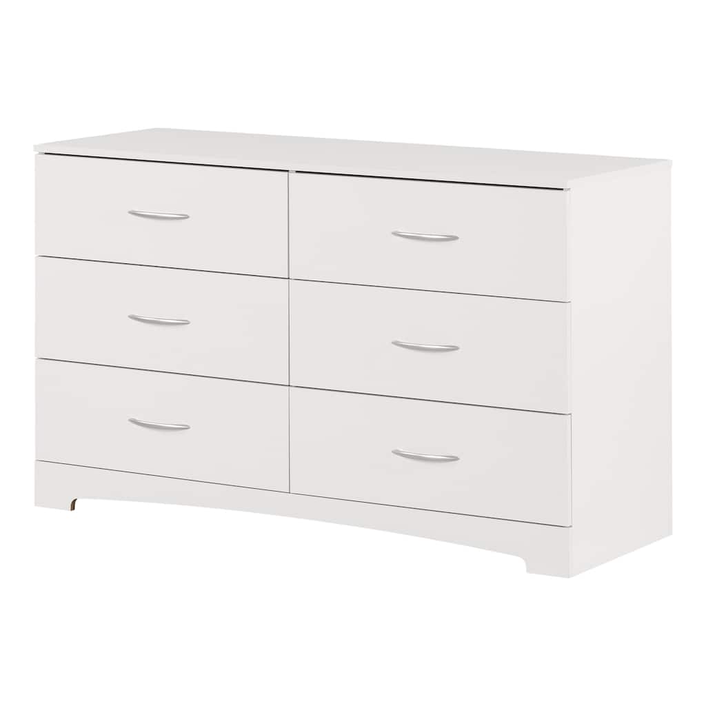 6-Drawer Double Dresser in Sleek Modern Finish with Smooth Slides and Wide Drawers for Organized Storage