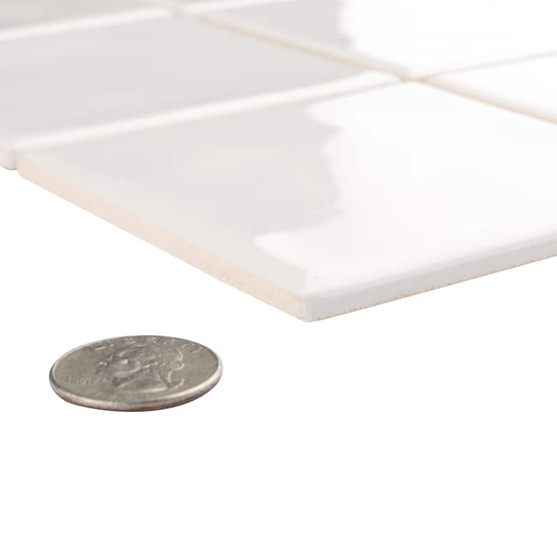 Merola Tile Twist Square Soft Cream 11-3/4" x 11-3/4" Ceramic Wall Tile