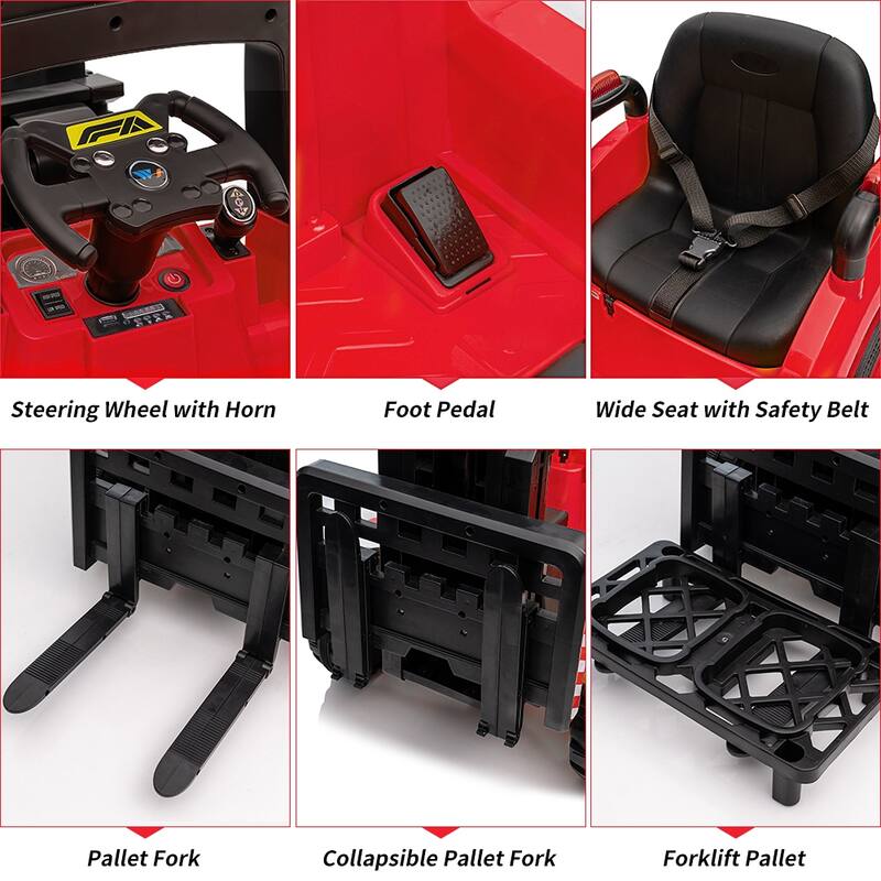 12V Kids Ride-On Forklift Truck with Remote Control,