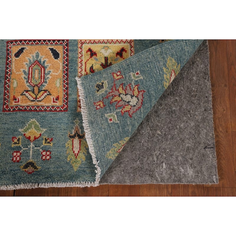 Garden Design Blue Kazak Accent Rug Handmade Wool Carpet - 3'4" x 5'3"