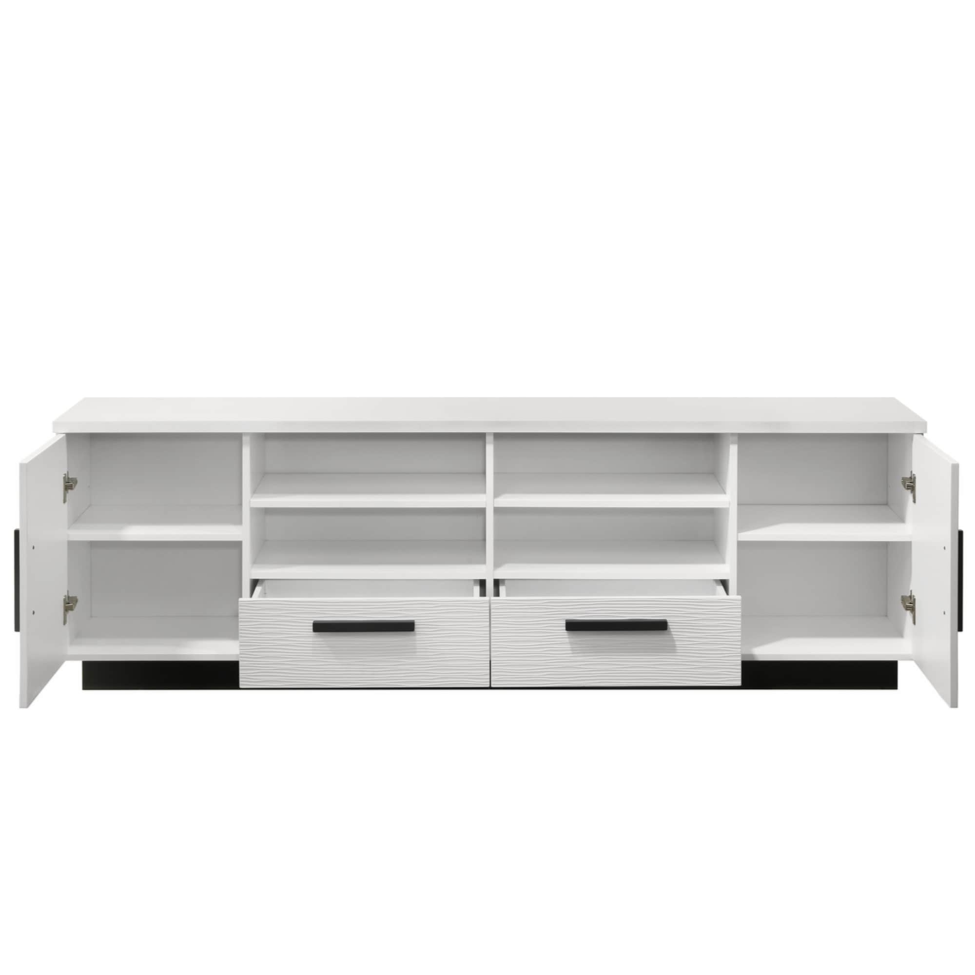 Safavieh Aurelio Distressed Black Casual Mdf Media Cabinet