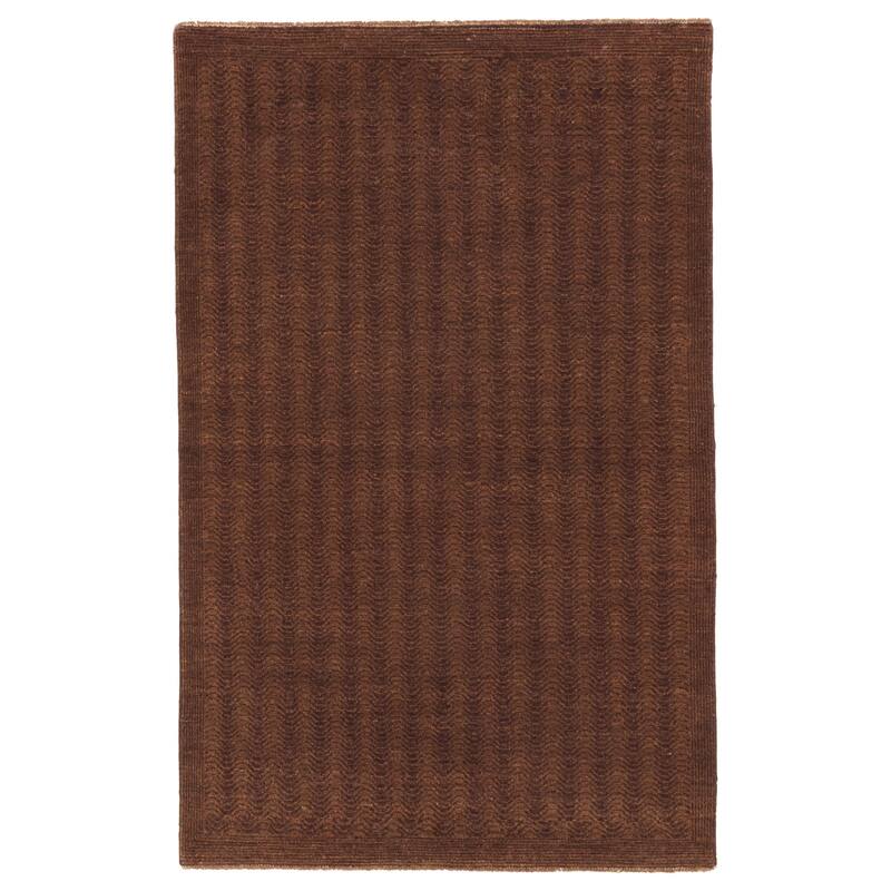 ECARPETGALLERY Hand-knotted Peshawar Ziegler Brown Wool Rug - 4'0 x 6'2