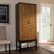 preview thumbnail 2 of 9, Mid-Century Two-Tone Wine Cabinet by Baxton Studio