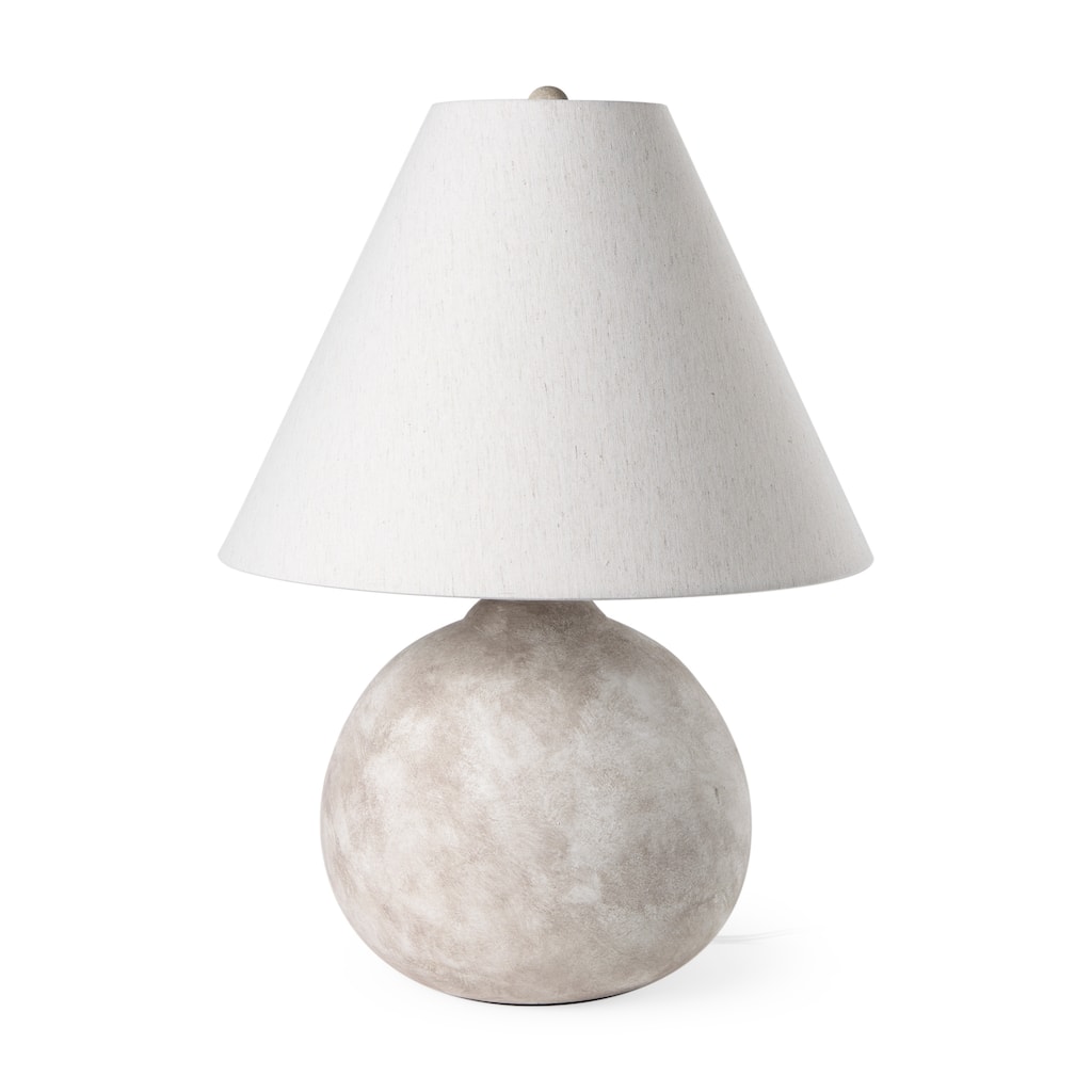 Mehdi Cream Ceramic w/Cream Fabric Shade Table Lamp
