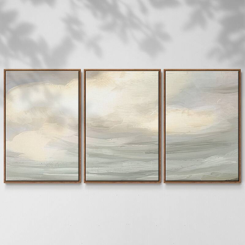 Muted Sky Horizon II - Multi Piece Framed Canvas