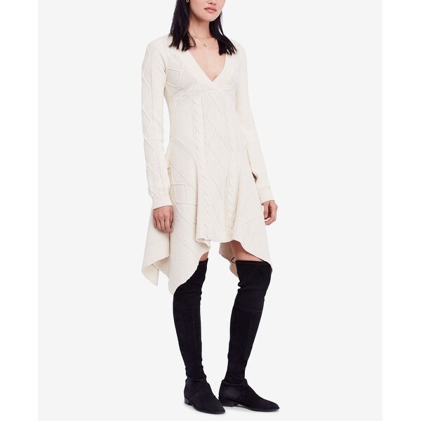 free people cable knit sweater dress