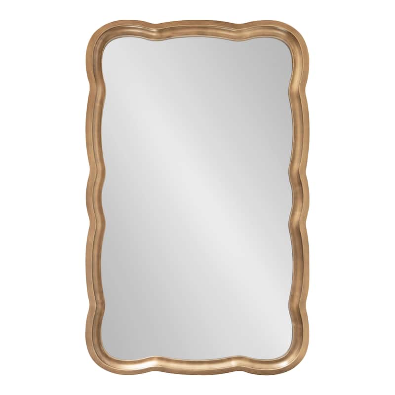 Kate and Laurel Hatherleigh Scallop Wood Wall Mirror - 24x38