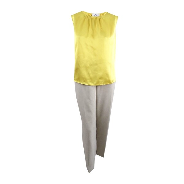plus size yellow pantsuit