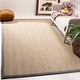 preview thumbnail 17 of 144, SAFAVIEH Natural Fiber Oceana Herringbone Seagrass Rug 3' x 5' - Natural/Dark Grey