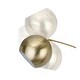 preview thumbnail 6 of 10, Q-Max Adjustable Floor Lamp with Metal Dome Shade and Black Marble Base in Brass Gold