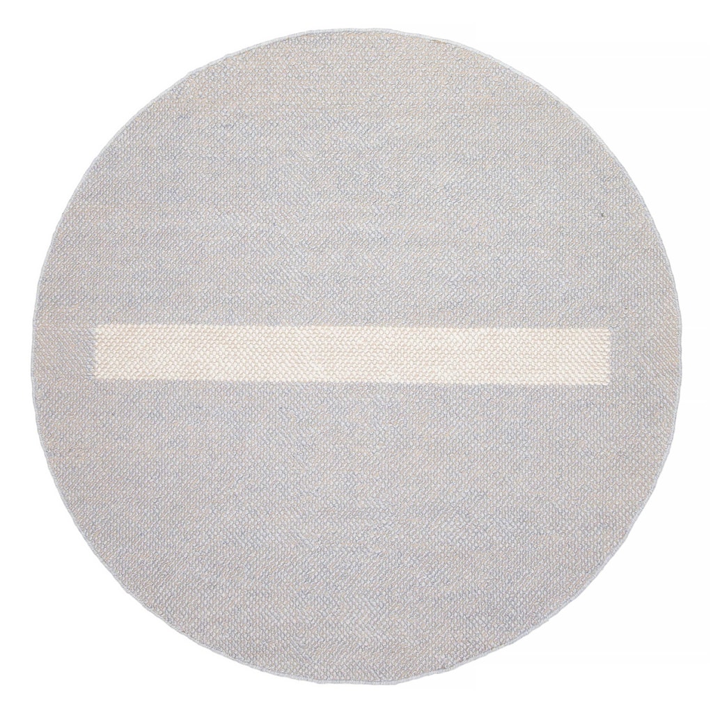 ECARPETGALLERY Braid weave Sienna Grey Wool Rug - 5'10 x 5'10