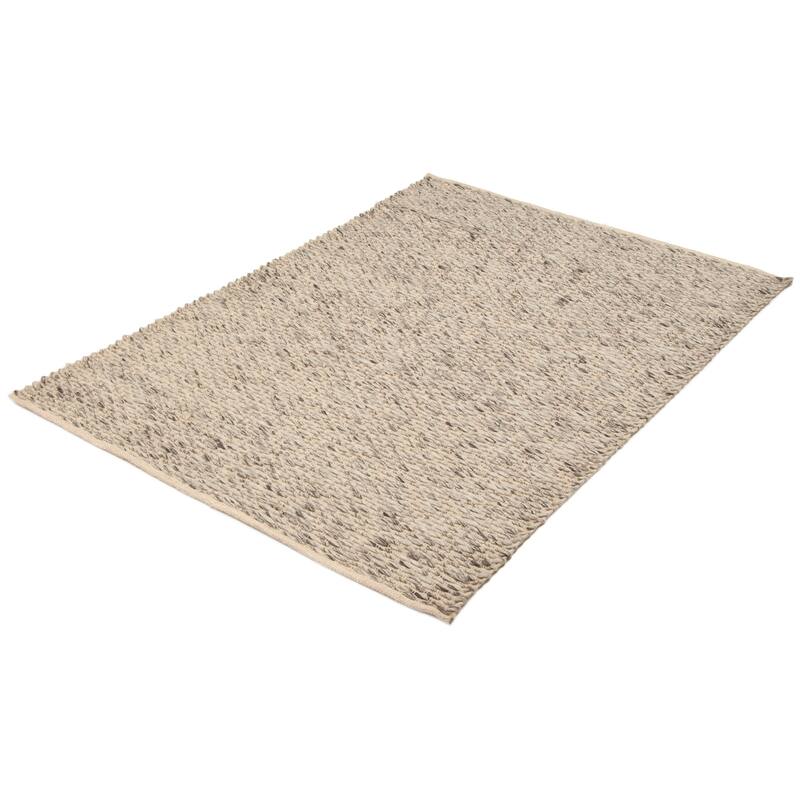 ECARPETGALLERY Braid weave Sienna Khaki Wool Rug - 5'4 x 7'7