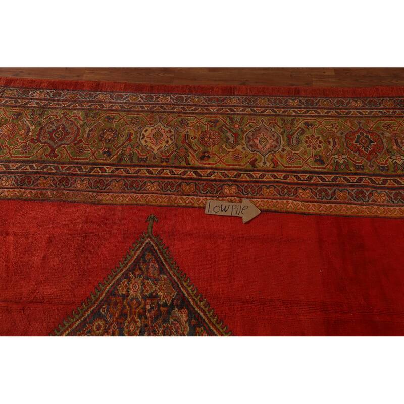 Pre-1900 Antique Sultanabad Persian Large Rug Hand-Knotted Wool Carpet - 9'8"x 16'7"