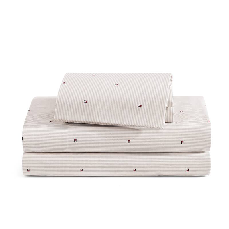 Tommy Hilfiger Printed Cotton Percale Sheet Set