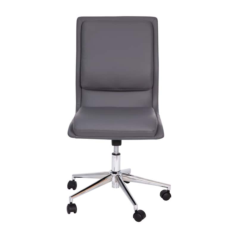 Mid-Back Armless Office Task Chair with Metal 5-Star Base