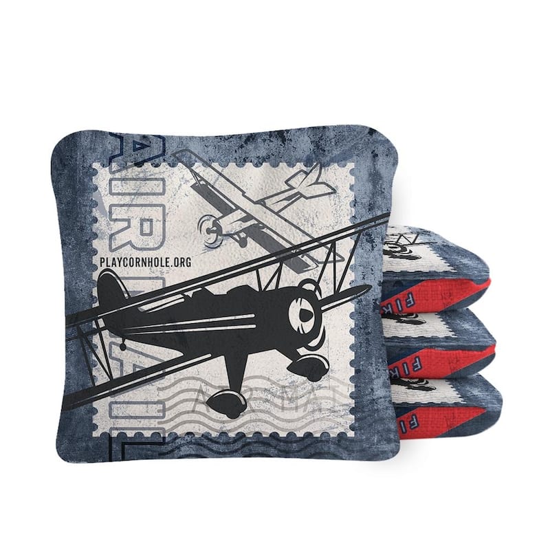 Air Mail Navy Dual Sided Cornhole Bags