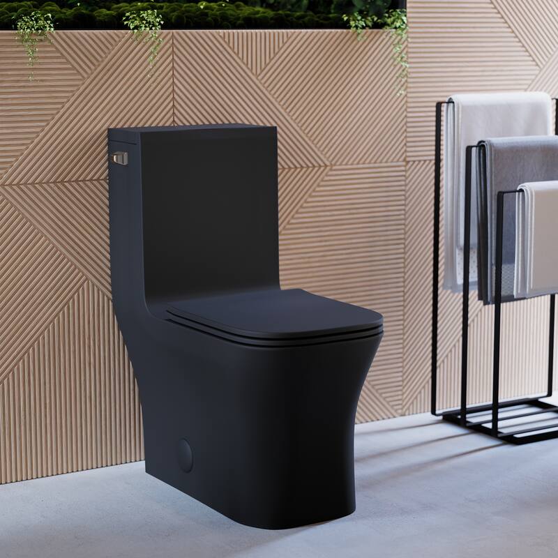 Concorde One Piece Square Left Side Flush Handle Toilet 1.28 gpf