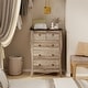 preview thumbnail 6 of 18, Gymax 2PCS 38'' Farmhouse Chest of Drawers w/ 5 Folding Fabric Drawers