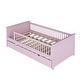 preview thumbnail 12 of 10, Wood Twin Size Platform Bed with Guardrail and Trundle
