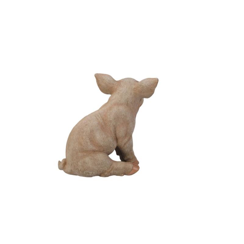 10" Small Sitting Pig Outdoor Garden Statue