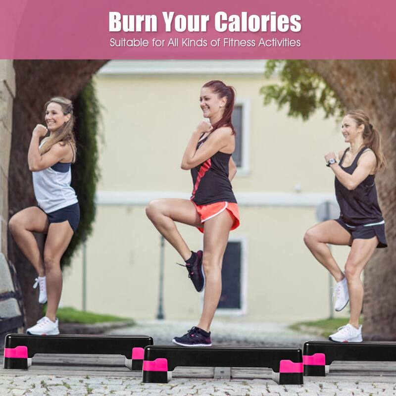 Costway 26'' Aerobic Exercise Stepper Cardio Trainer W/Riser