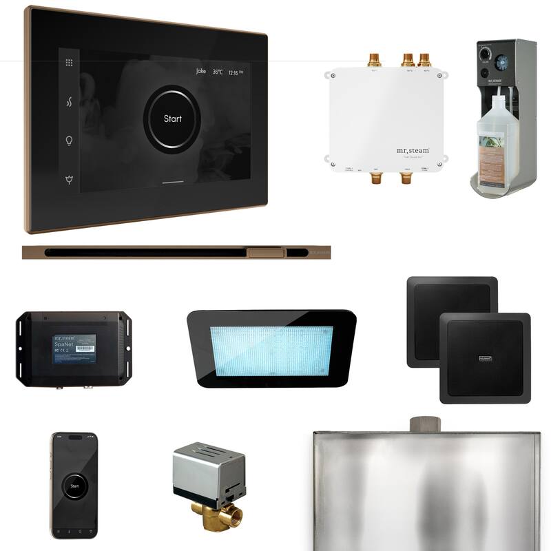 Mr Steam BLS1-L Bliss Linear Package Steam Shower Control Package with - Black / Nouveau Bronze