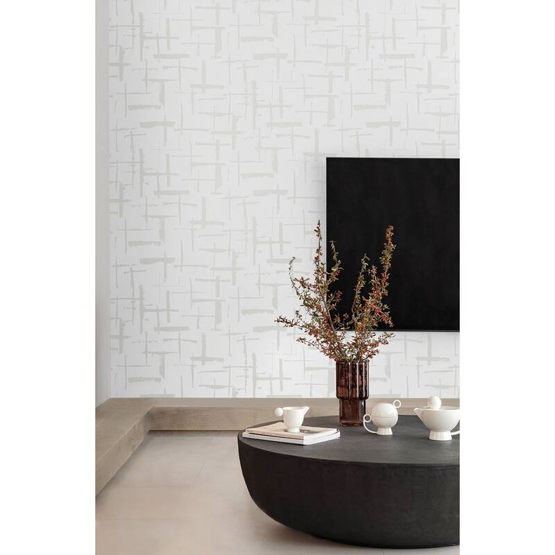 Seabrook Designs Incrociato Geometric Non-Woven Unpasted Wallpaper
