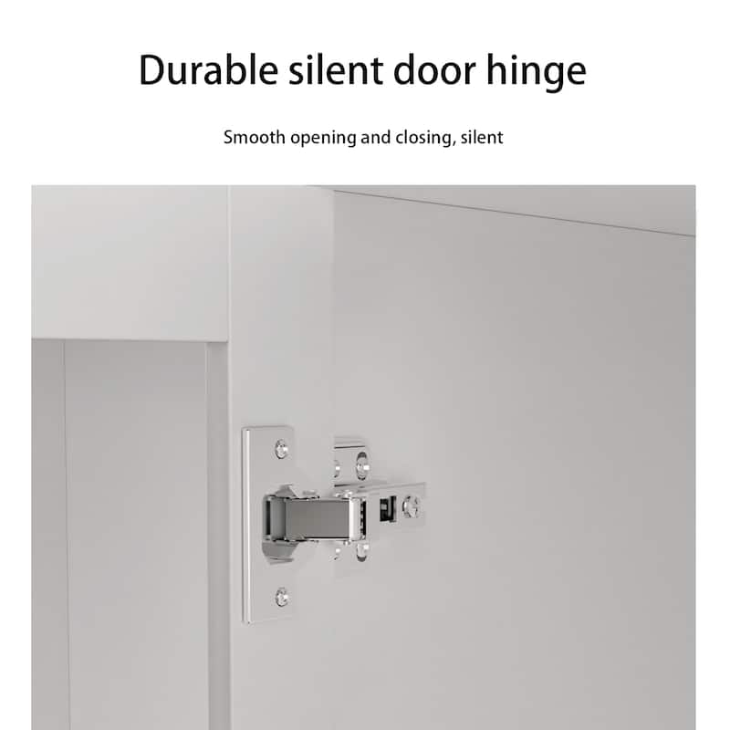 Wardrobe Closet Armoire wi/Mirror & Scalable Hanging Rod Space Saving