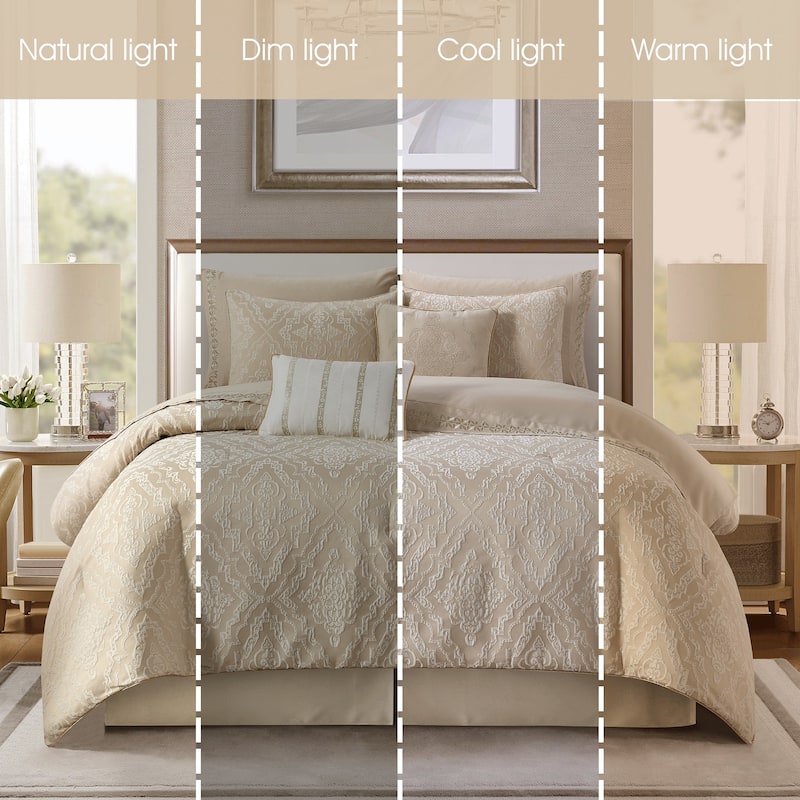 Nanshing Penelope 10 Piece Traditional Damask Comforter Set