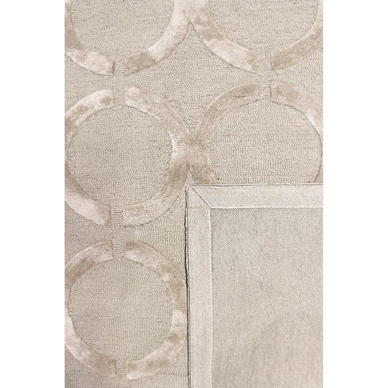 Pasargad Home Edgy Hand-Tufted BSilk & Wool Area Rug