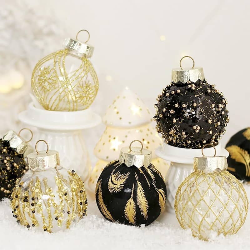25 Pcs Christmas Decoration Ball Ornaments Set for Holiday Party Wedding - N/A