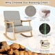 preview thumbnail 7 of 8, Costway Upholstered Rocking Chair with Pillow Rocking Armchair with - See Details