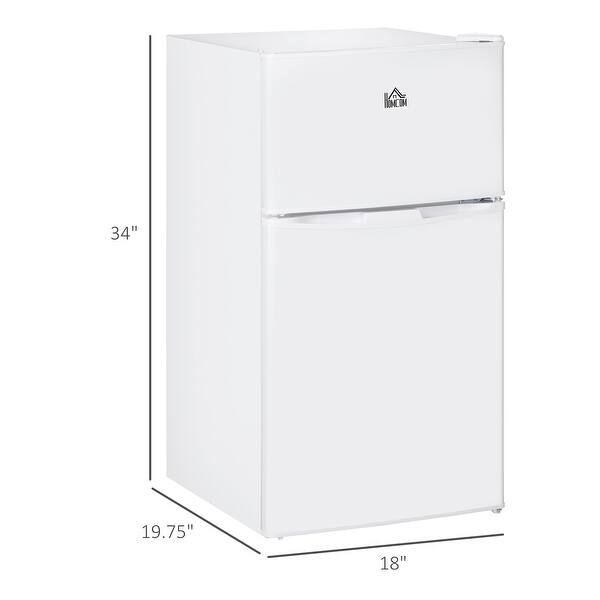 Double Door Mini RV Fridge with Freezer, 3.2 Cu.Ft Compact On Sale