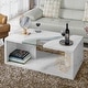 preview thumbnail 3 of 19, Kobe Modern Faux Marble Veneer Coffee Table with Shelf by Furniture of America