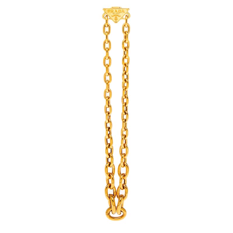 Prada Gold-Toned Necklace - 16 Inch