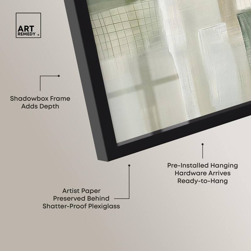 Pale Jade Green II Shadowbox by Art Remedy