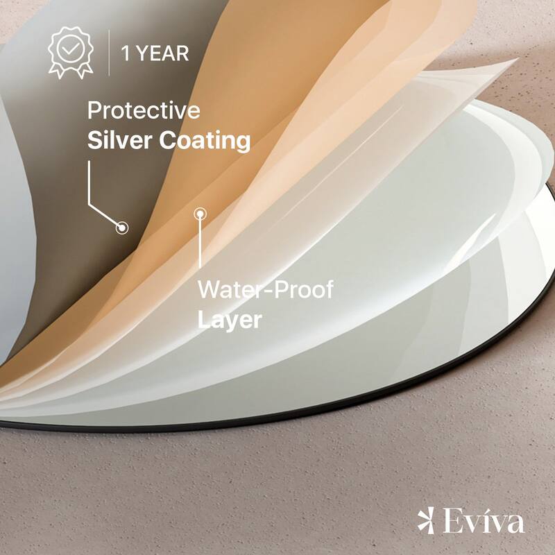 Eviva Round 36" x 36" Circle/Round Modern Frameless Mirror