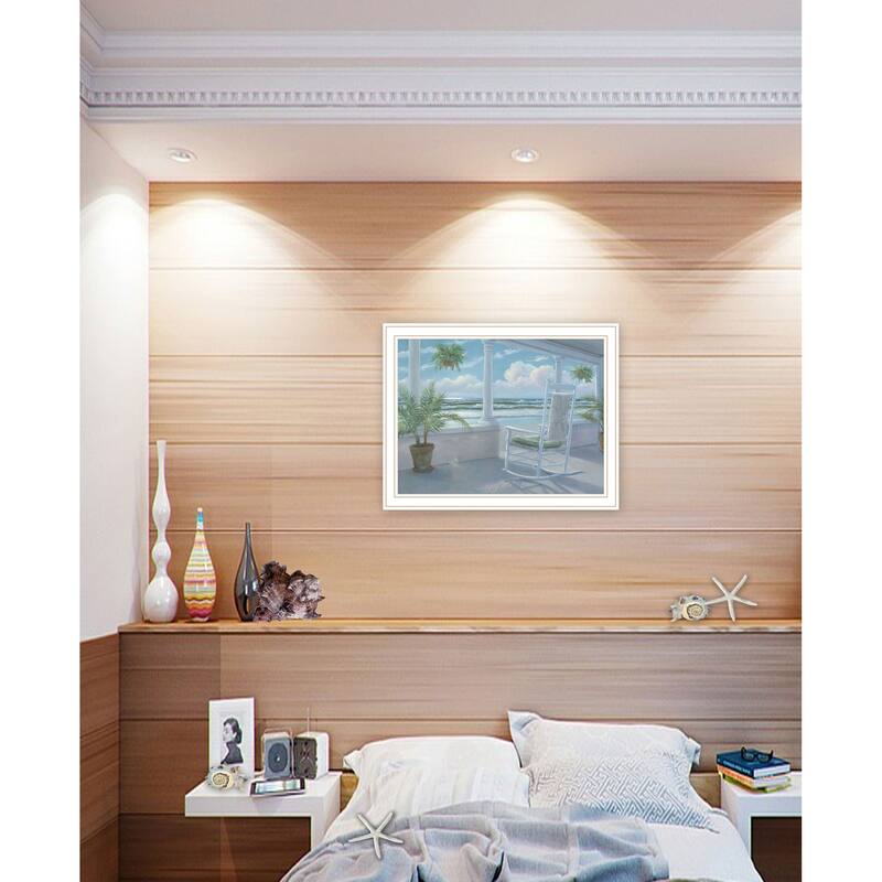 TrendyDecor4U Coastal "Coastal Porch I" Framed Print Wall Art