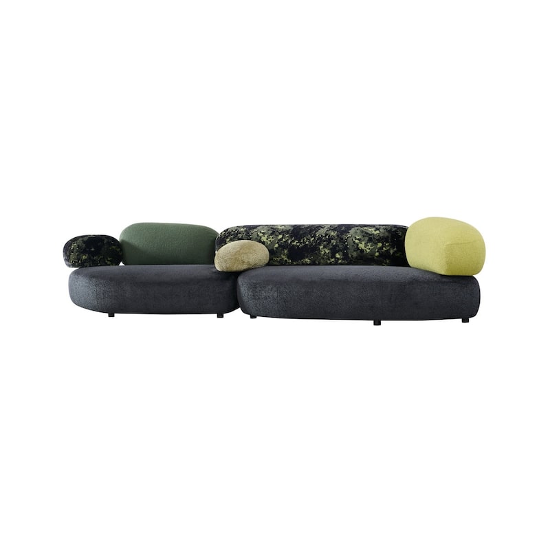 Forward Home 173'' Pebble Sofa - Spring Green