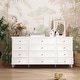 preview thumbnail 2 of 56, Timechee 63'' W Dresser White Chest Srorage Cabinet Lacquer Drawers