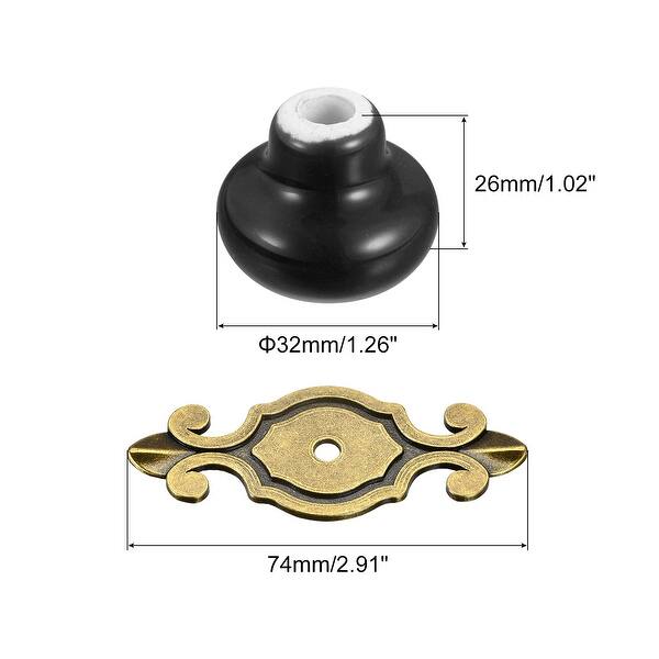 32x26mm Vintage Ceramic Drawer Knobs Pulls for Dresser Bronze/Black 2Pcs -  Bronze and Black - Bed Bath & Beyond - 36886693