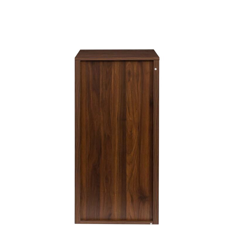 2-in-1 Coat Rack and Nightstand,Wood Bedside/Entryway Storage Organizer with Drawer & Hooks, Freestanding Clothes Hanger
