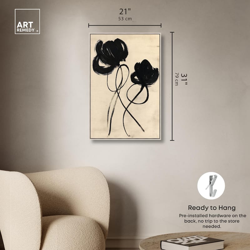 Florals in the Minimal II Canvas by Art Remedy