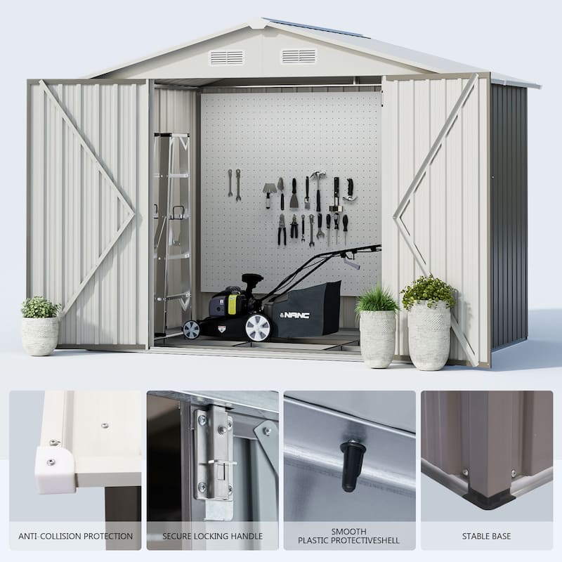 8'x 6'Metal Outdoor Storage Shed