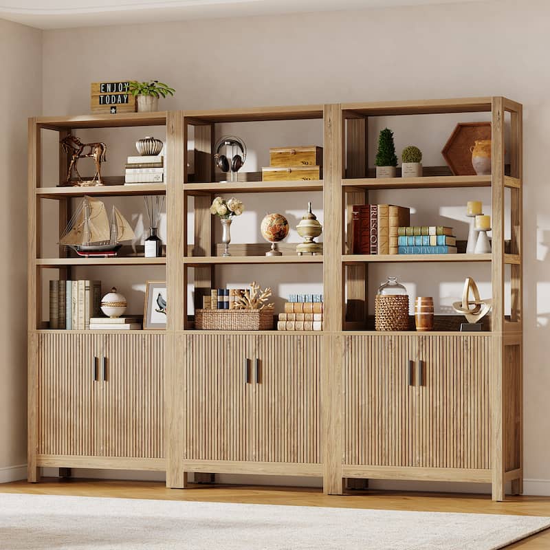 70.9 Inch Tall Bookcase with Storage for Living Room/Home Office - 13.78" D x 31.5" W x 70.9" H