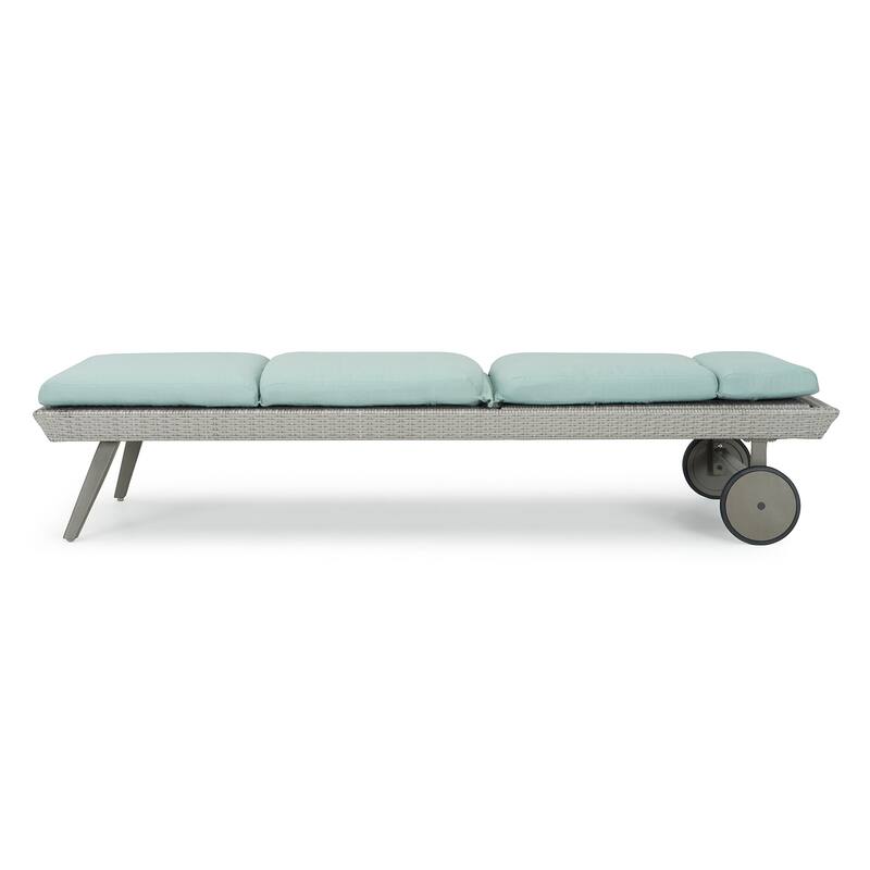 Portofino Casual 2 Piece Sunbrella Outdoor Patio Lounger & Mattress